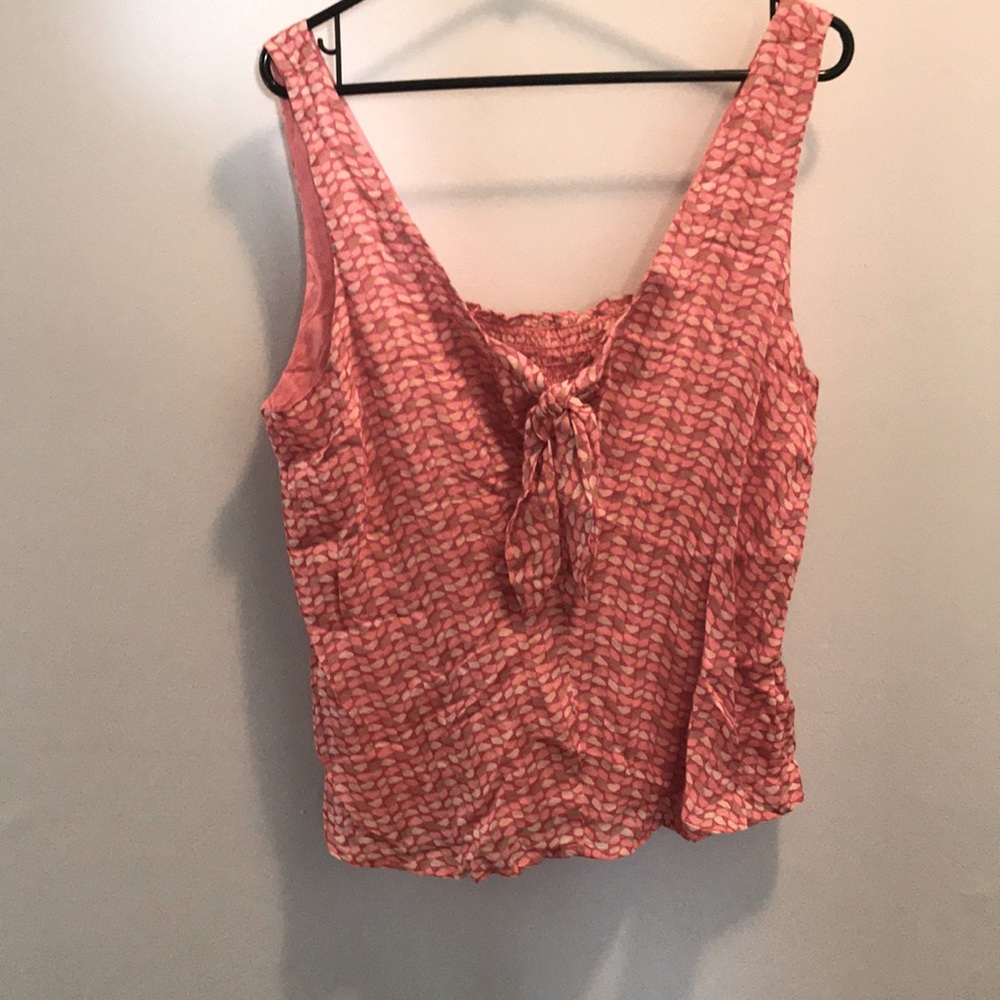 Maeve Anthropologie tank blouse coral multicolored